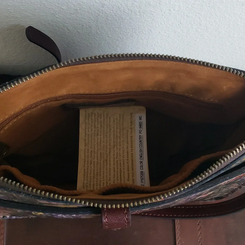 Patricia Nash Nerina Crossbody & Cassis RFID Leather Wallet English Country - Picture 9 of 16